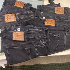 Volcom Men's Straight Jeans - Black (All 5 Pairs)